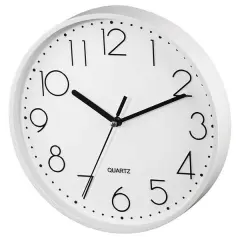  V&auml;ggklocka diameter 22cm vit