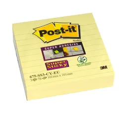  Post-it Super Sticky 101x101 gul linjerat