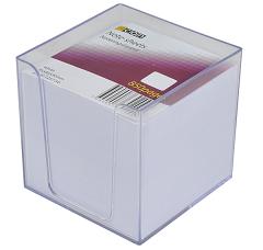  Noteringskub "Box" 95x95mm med 850 lösa otryckta ark vit