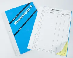  Kassarapport A4 2x50ex m förlängt omslag numrerade