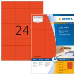 Herma etikett A4 70x37mm röd 3x8 4407