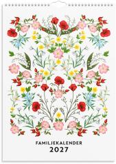  Familjekalender 2027 Illustrerad blomster