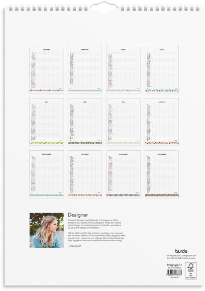  Familjekalender 2027 Illustrerad blomster