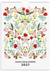  Familjekalender 2027 Illustrerad blomster