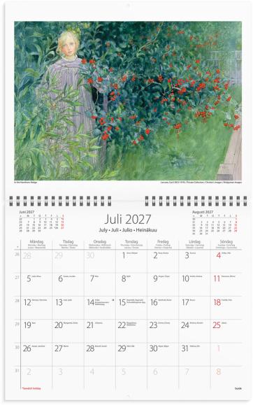  Väggkalender 2027 Carl Larsson
