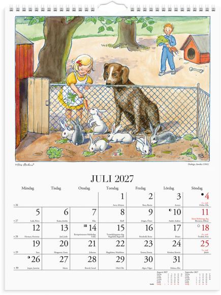  Väggkalender 2027 Elsa Beskow
