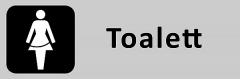  Skylt "Toalett dam" 225x80 mm