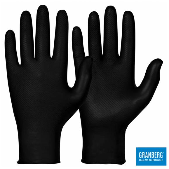  Engångshandske nitril 970 kemikaliebeständiga svart