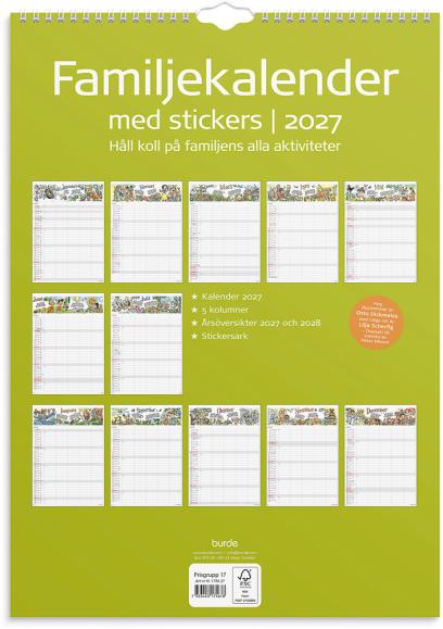  Familjekalender 2027 Stickers