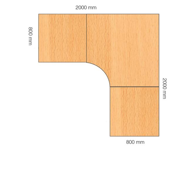  Hörnskrivbord Viva Select 1200/800mm höj- och sänkbart