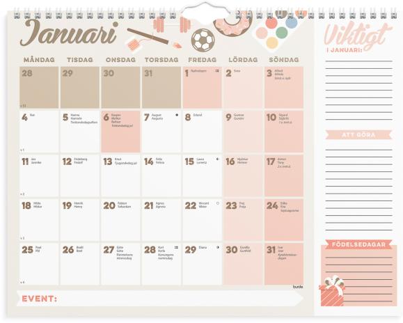  Familjens månadskalender 2027