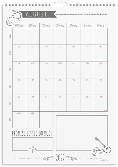  Väggkalender 2027 Doodle