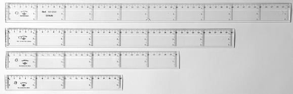  Plastlinjal med tvärgradering 40cm