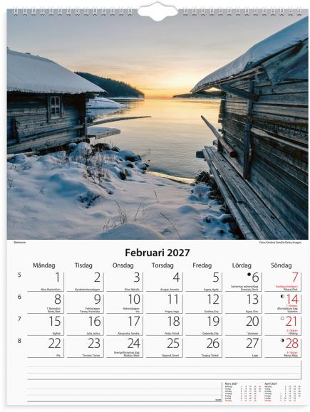  Väggkalender 2027 Svenska kusten