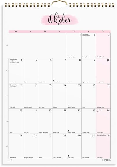  Väggkalender 2027 Life Organizer