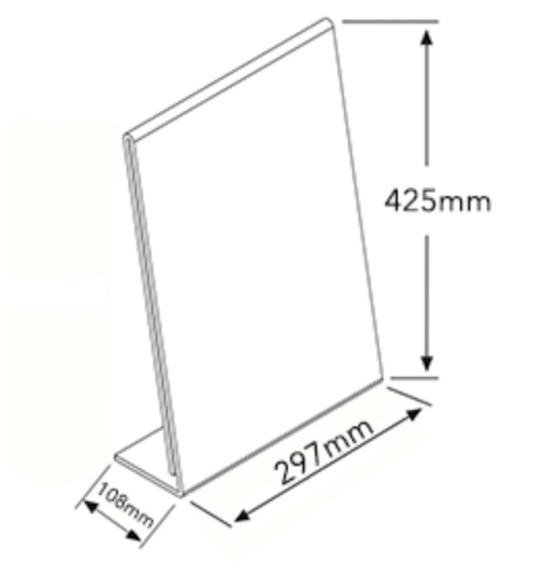  Skylthållare A3 lutande