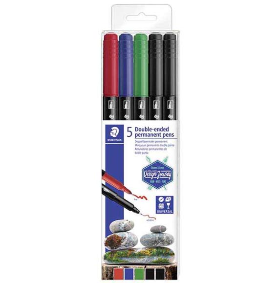  Märkpenna Staedtler twin-tip 5st/set