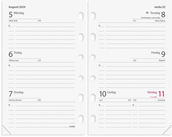  Kalender 2024 Compact Systemkal grönt konstläder Forano
