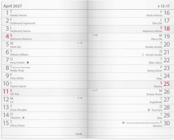  Kalender Lilla Fick 2027 blå kartong