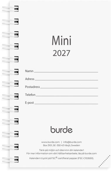  Kalender Mini 2027 refill