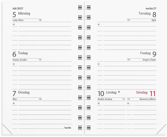  Kalender Mini 2027 refill
