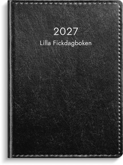 Lilla Fickdagboken 2027 svart konstläder