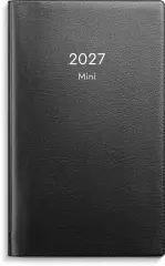  Kalender Mini 2027 svart plast