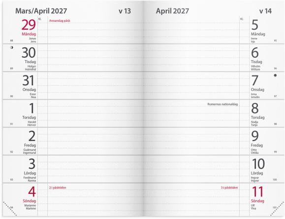  Kalender Maxinote 2027 blå kartong