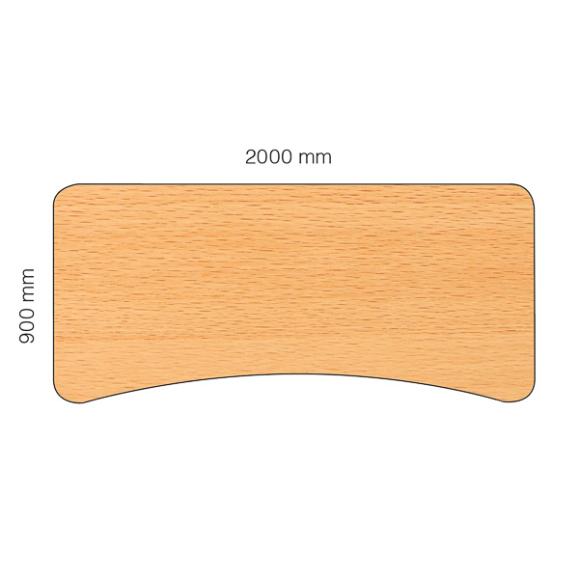  Skrivbord Viva Basic höj- och sänkbart 2000x900mm bok/vit