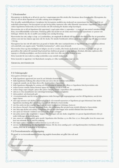  Hyreskontrakt A4 lägenhet total hyra 4543
