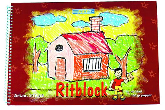 Ritblock A3 vitt 100 g, spiralbundet, 40 blad