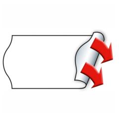  Prisetikett Meto 26x12mm vit