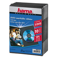  DVD-fodral slimcase. 10-pack för 1 skiva