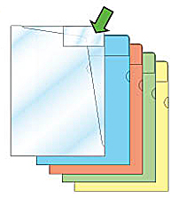  Plastmapp A4 0,19mm PP gul med visitkortsficka